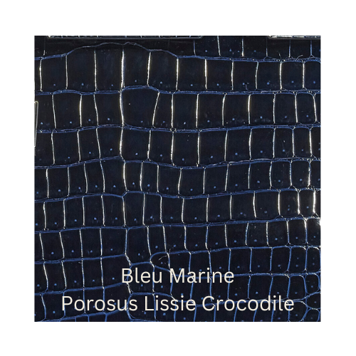 Bleu Marine Porossus Lissie Crocodile